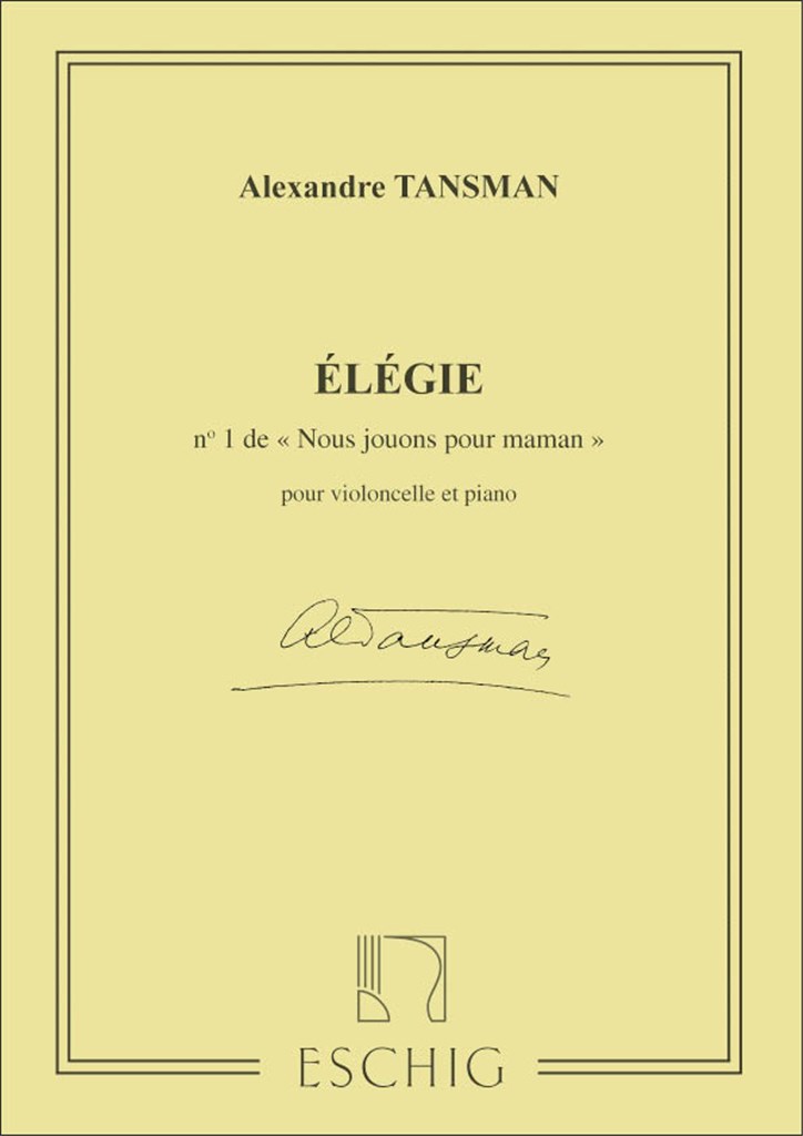 Elegie. Extrait N. 1 De Nous Jouons Pour Maman